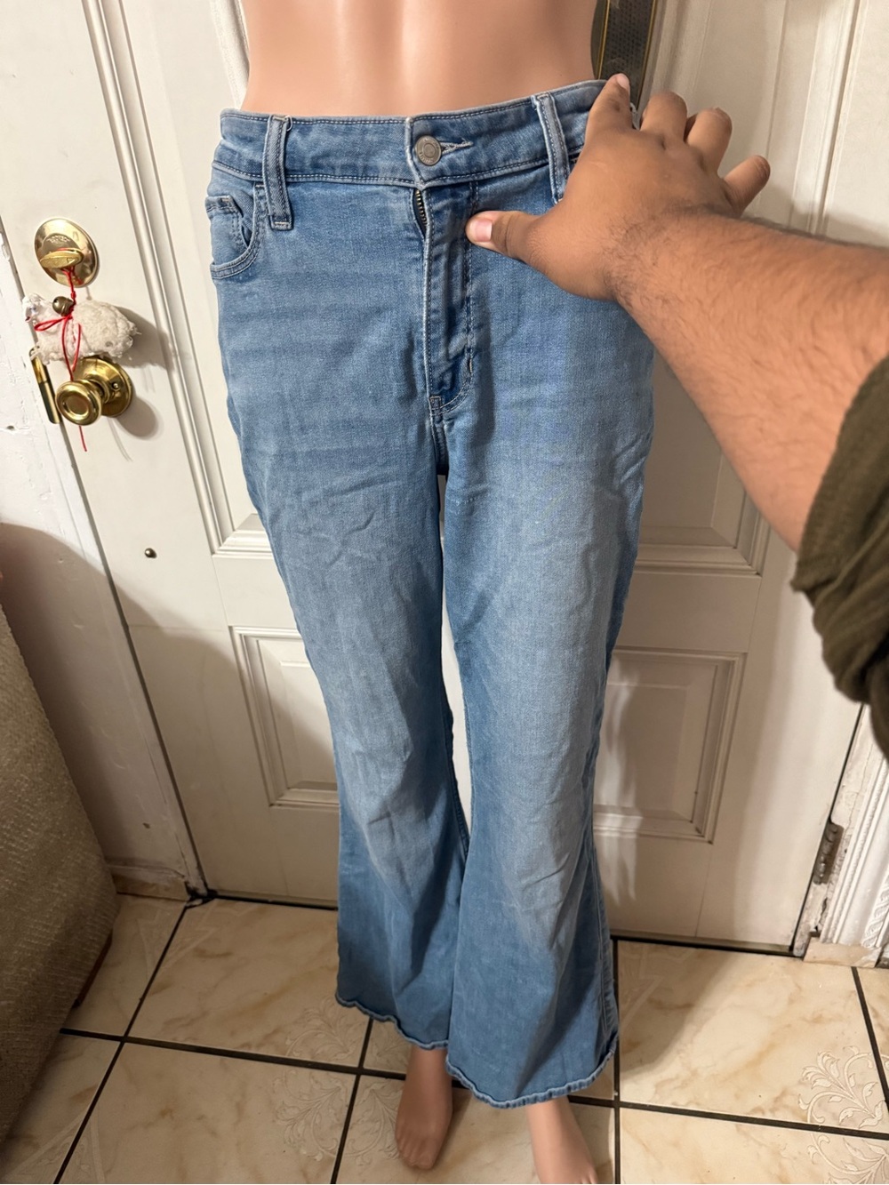 Womens hollister high rise flare jeans size 31W & 12 r